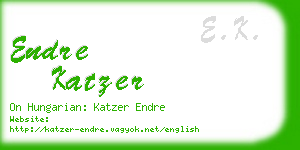 endre katzer business card